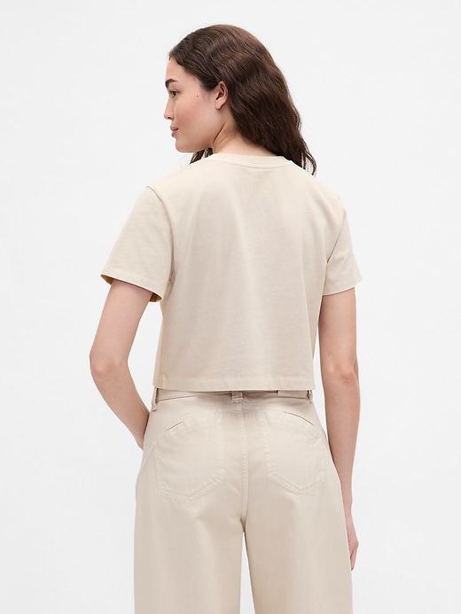 L'image numéro 3 présente T-shirt imprimé court en coton biologique VintageDoux Gap × BÉIS