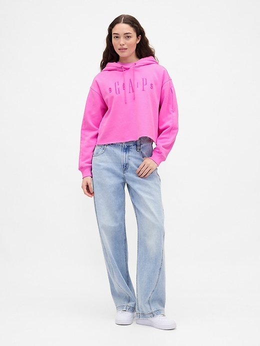 Image number 2 showing, Gap × BÉIS Oversized Crop Hoodie