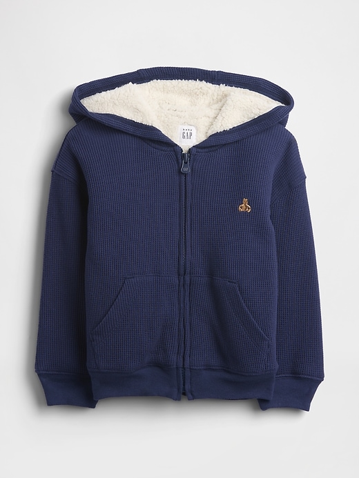 L'image numéro 1 présente Veste à capuchon isotherme doublée en sherpa pour Bébé et Tout-petit