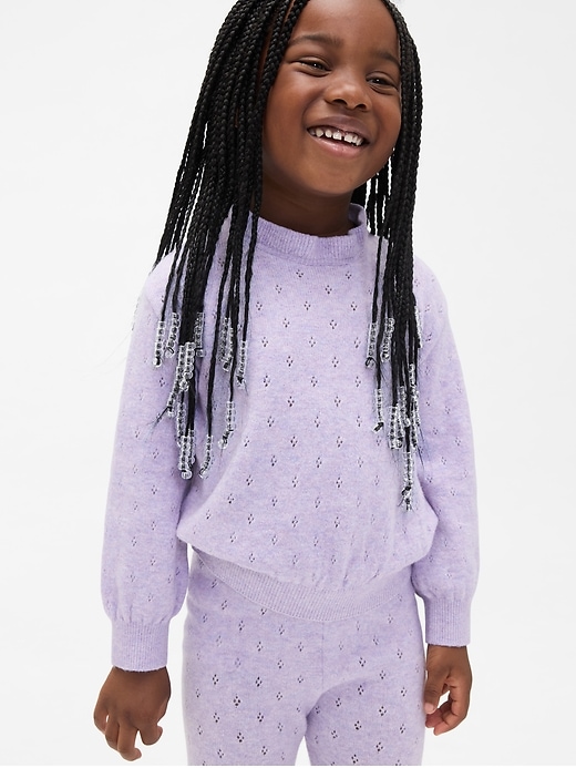 Image number 1 showing, Baby & Toddler CashSoft Pointelle Sweater