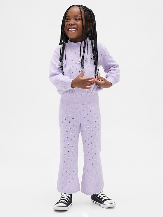 Image number 1 showing, Baby & Toddler CashSoft Pointelle Flare Pants
