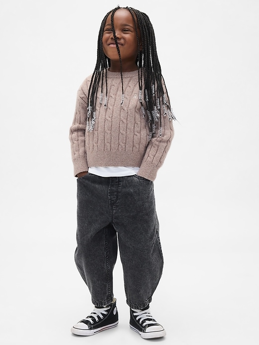 Image number 2 showing, Baby & Toddler Pull-On Barrel Jeans