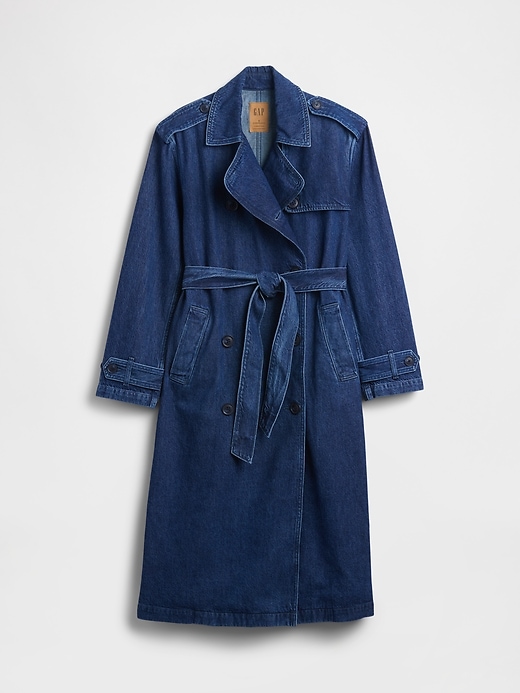 Image number 5 showing, UltraSoft Denim Trench Coat