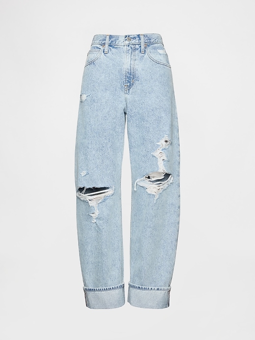 Image number 7 showing, High Rise Barrel Jeans