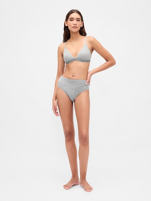 Image number 3 showing, Organic Stretch Cotton Triangle Bra