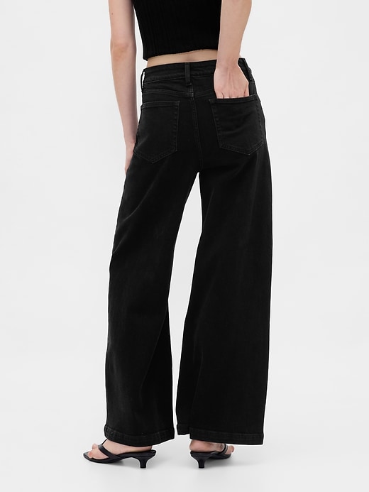 Image number 4 showing, Extra High Rise Stride Wide-Leg Jeans
