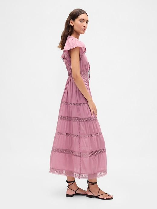 Image number 3 showing, Lace-Trim Midi Dress