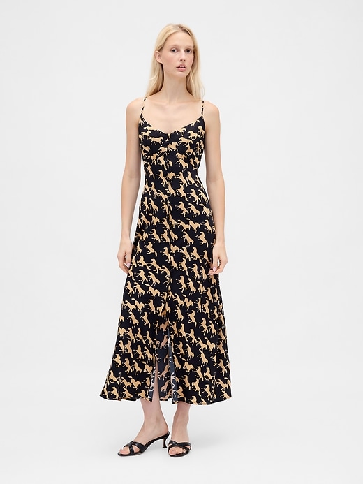 Image number 1 showing, Button-Front Cami Maxi Dress