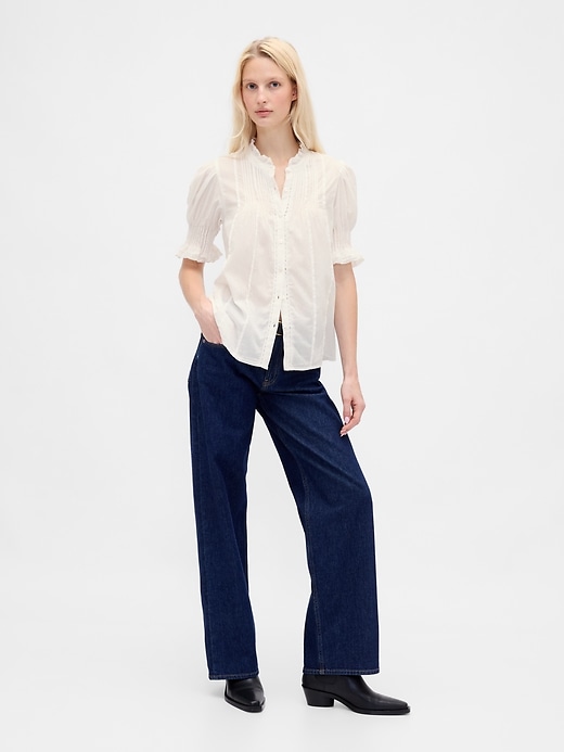 Image number 2 showing, Ruffle Pintuck Shirt