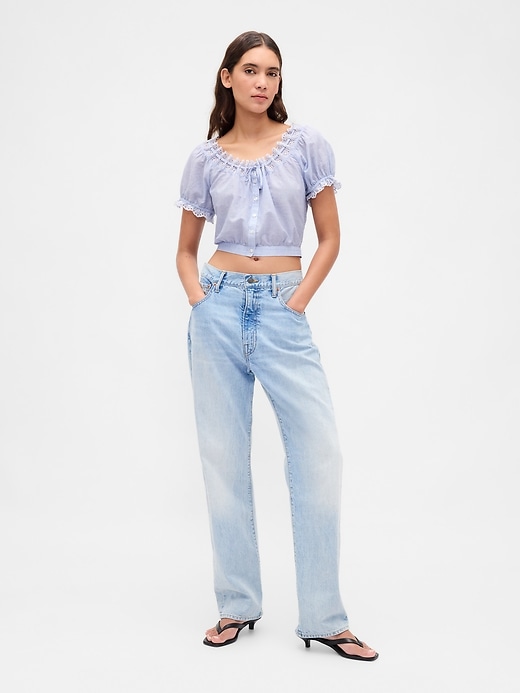 Image number 2 showing, Eyelet Crop Top