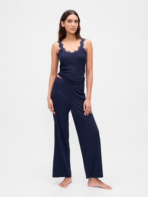 Image number 2 showing, Mini Rib Lace PJ Tank Top