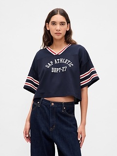T-shirt Vegan Crop Top Baseball - Message « Sans Excuses » Taille L