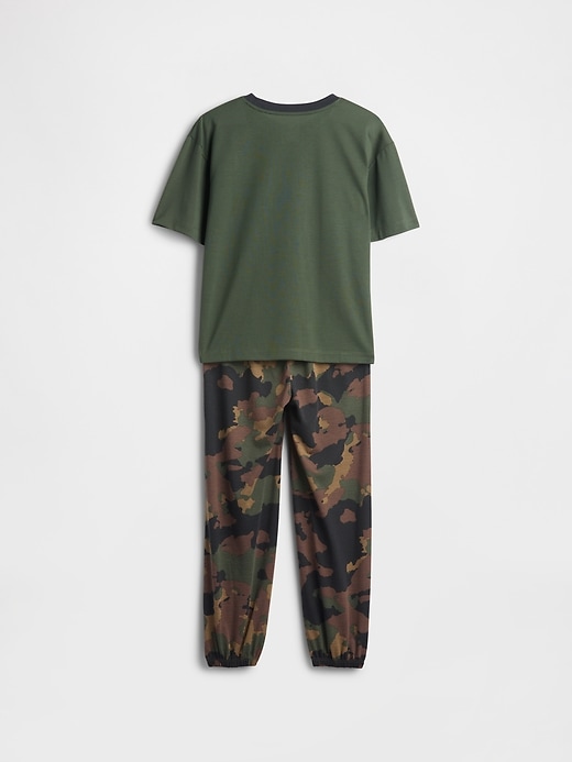 Image number 2 showing, Kids Camo Recycled PJ Jogger Set