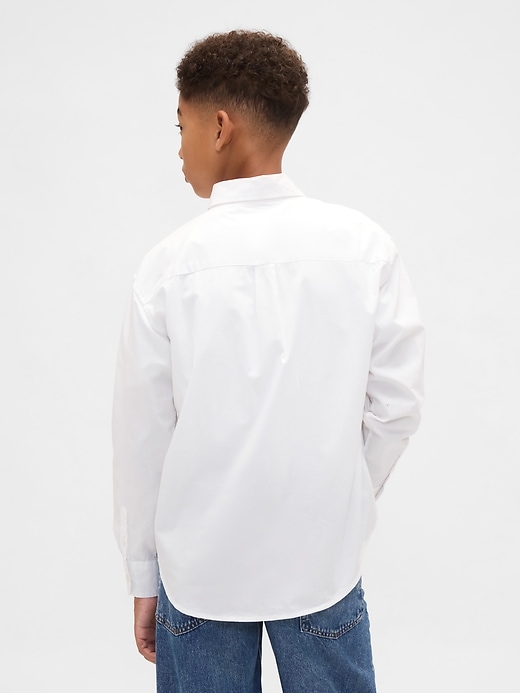 Image number 3 showing, Kids Organic Cotton Poplin Relaxed Shirt