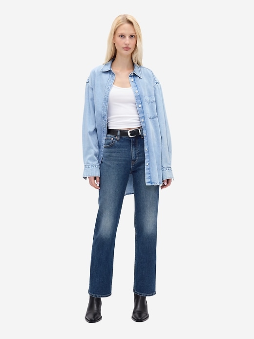 Image number 1 showing, High Rise '90s Slim Straight Crop Jeans