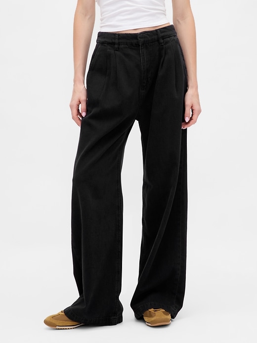 Image number 2 showing, 365 High Rise UltraSoft Pleated Denim Trousers