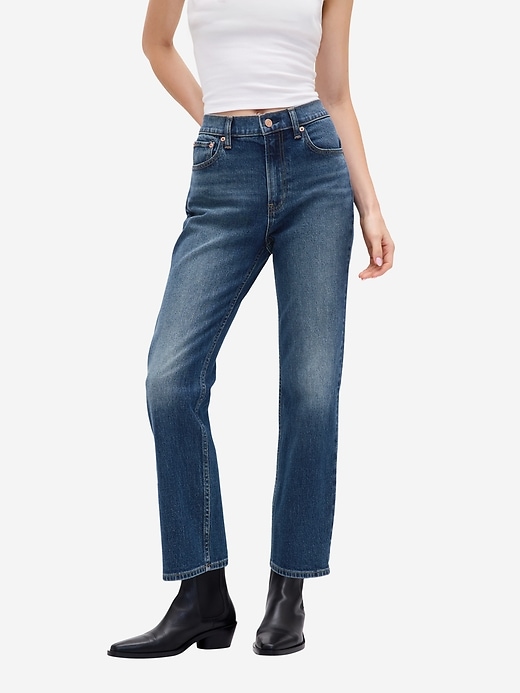Image number 2 showing, High Rise '90s Slim Straight Crop Jeans