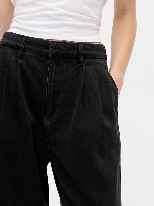 Image number 8 showing, 365 High Rise UltraSoft Pleated Denim Trousers
