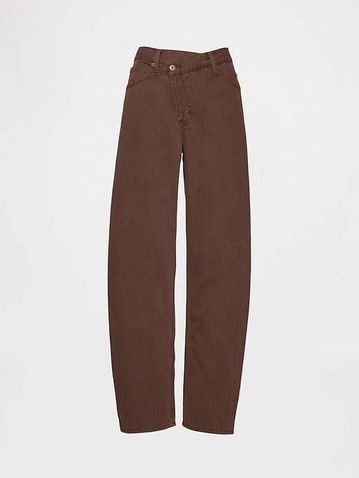 Image number 7 showing, High Rise UltraSoft Crossover Barrel Jeans