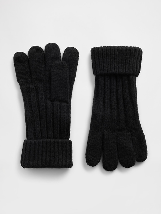 Image number 1 showing, Kids CashSoft Rib Gloves