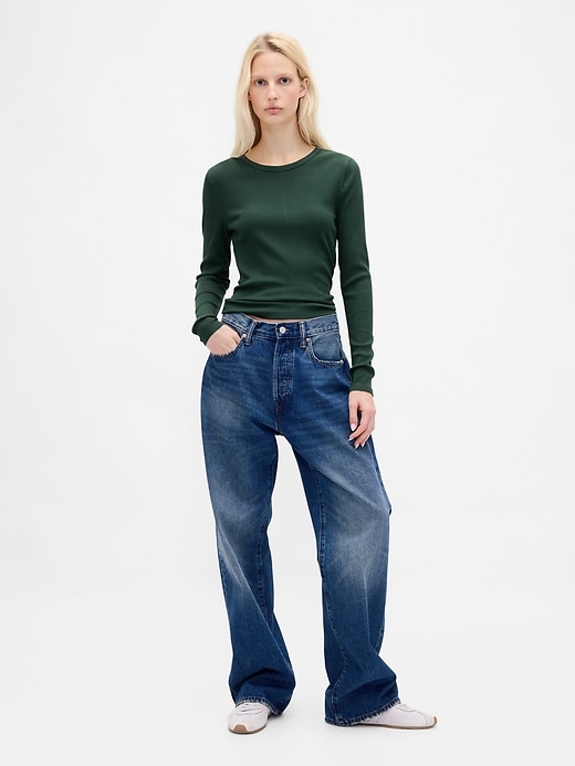 Image number 2 showing, Modern Compact Rib Crop T-Shirt