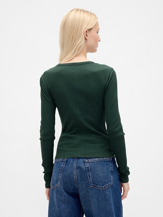 Image number 3 showing, Modern Compact Rib Crop T-Shirt