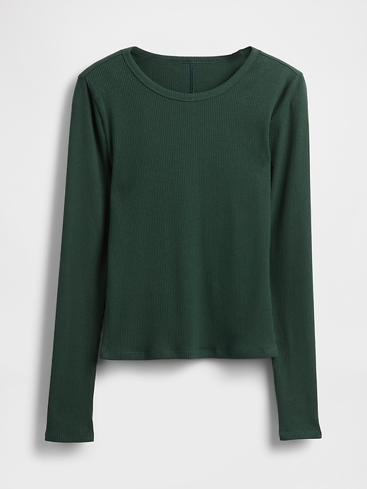 Image number 5 showing, Modern Compact Rib Crop T-Shirt