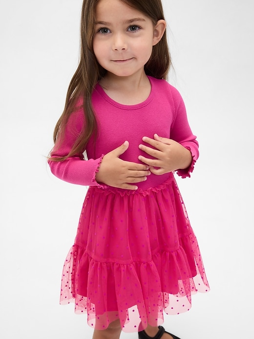 Image number 1 showing, Baby & Toddler Tulle Mixed Media Dress