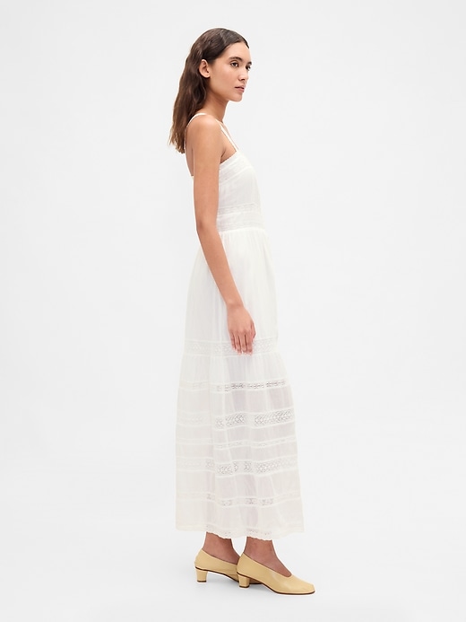 Image number 3 showing, Lace-Trim Maxi Dress