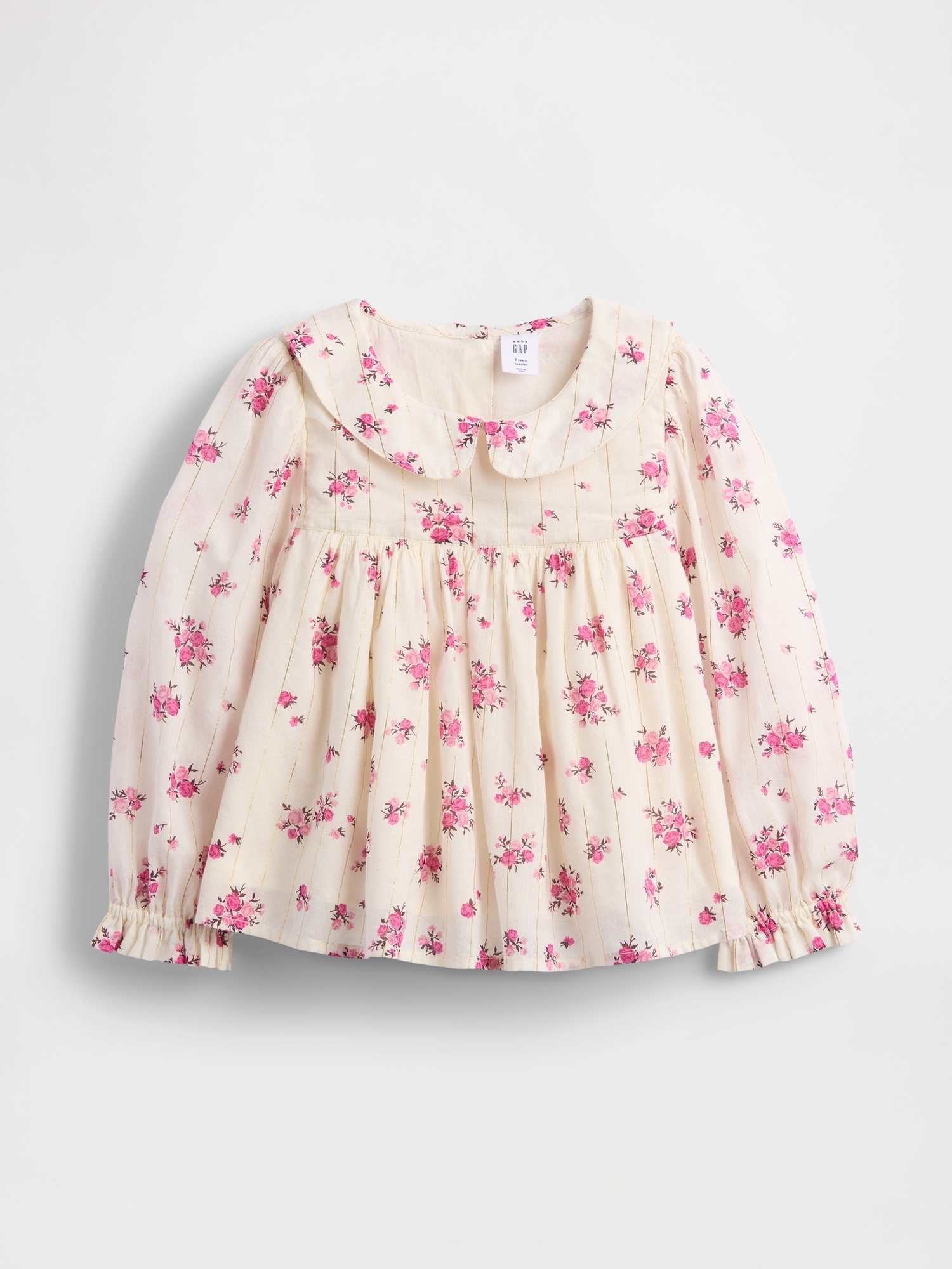 Baby & Toddler Puff-Sleeve Floral Top