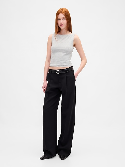 Image number 2 showing, CloseKnit Jersey Boatneck Crop Tank Top