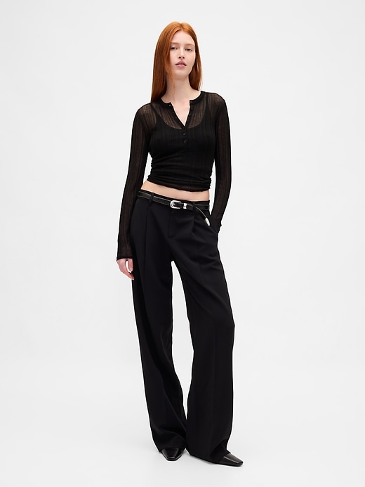 Image number 8 showing, 365 Low Rise Pleated Wide-Leg Trousers