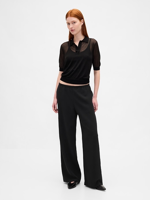 Image number 1 showing, Easy Wide-Leg Pants