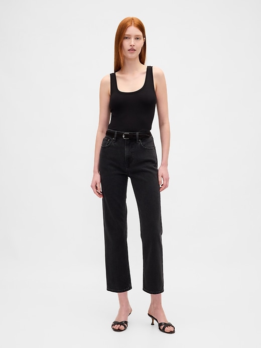 Image number 1 showing, High Rise ’90s Slim Straight Crop Jeans