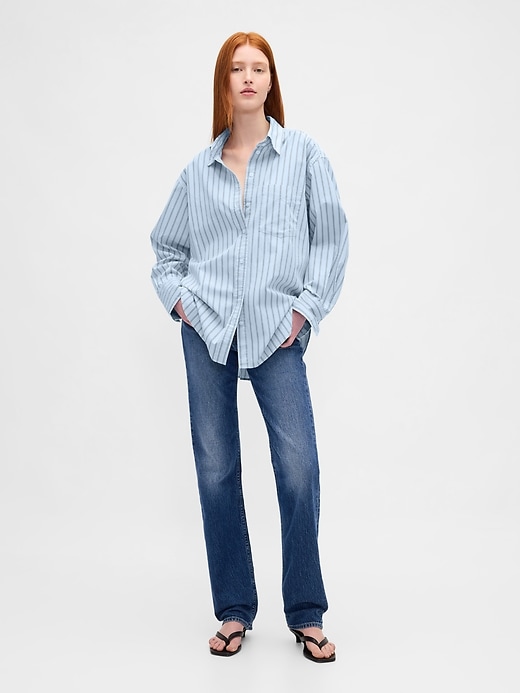 Image number 2 showing, Organic Cotton Poplin Big Shirt