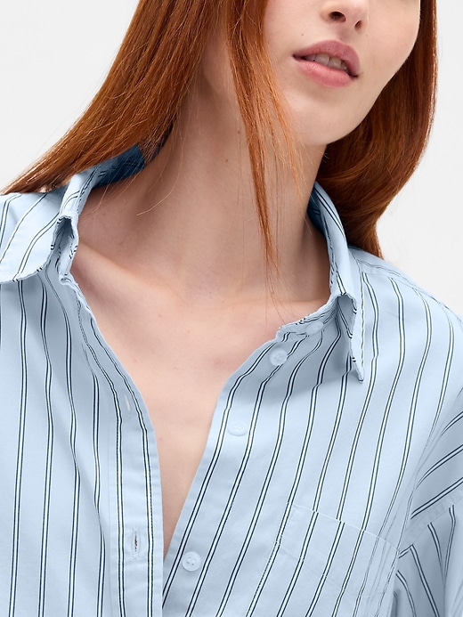 Image number 4 showing, Organic Cotton Poplin Big Shirt