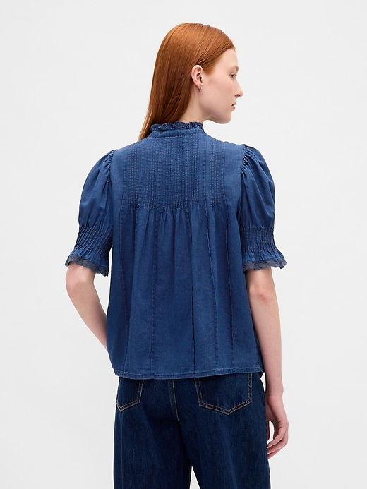 Image number 3 showing, Ruffle Pintuck Shirt