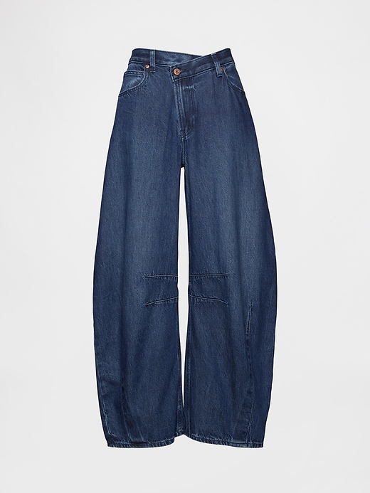 Image number 7 showing, High Rise UltraSoft Crossover Horseshoe Jeans