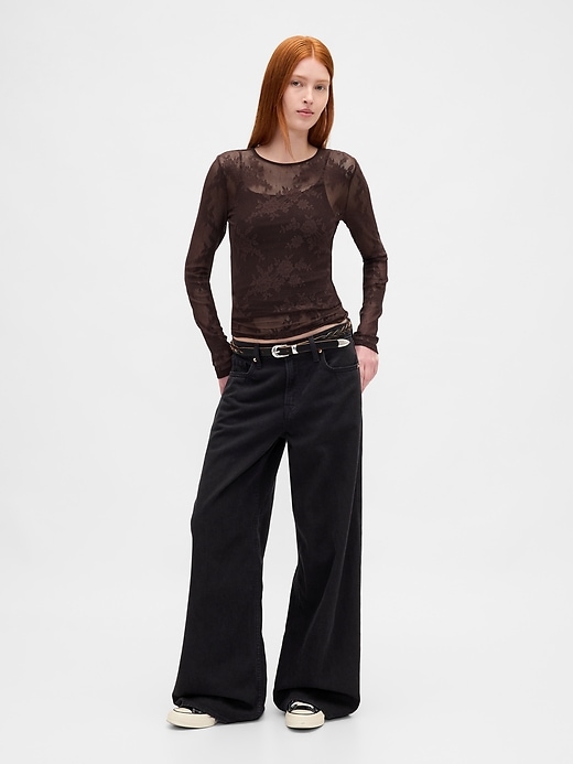 Image number 2 showing, Sheer Lace Top