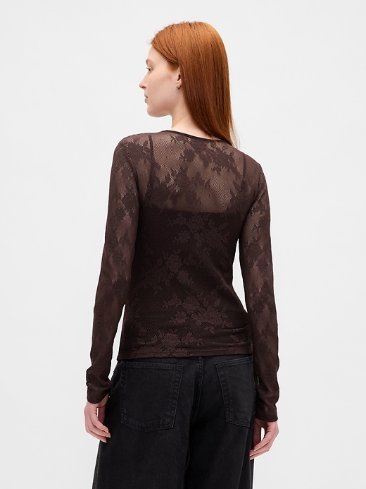 Image number 3 showing, Sheer Lace Top