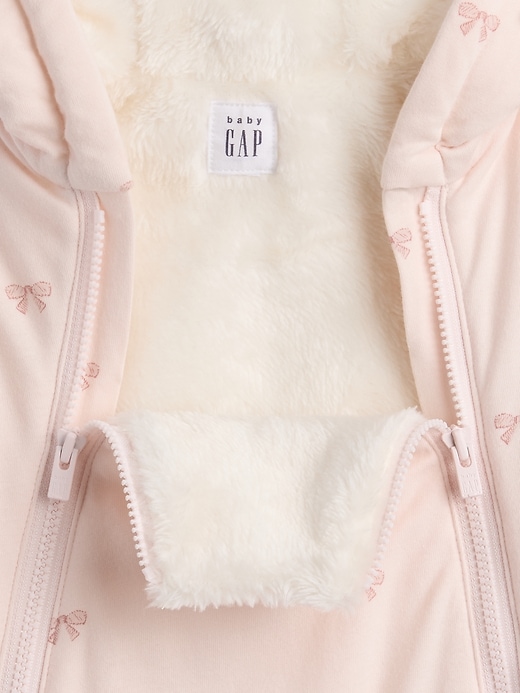 Image number 3 showing, Baby Sherpa-Lined Hooded One-Piece