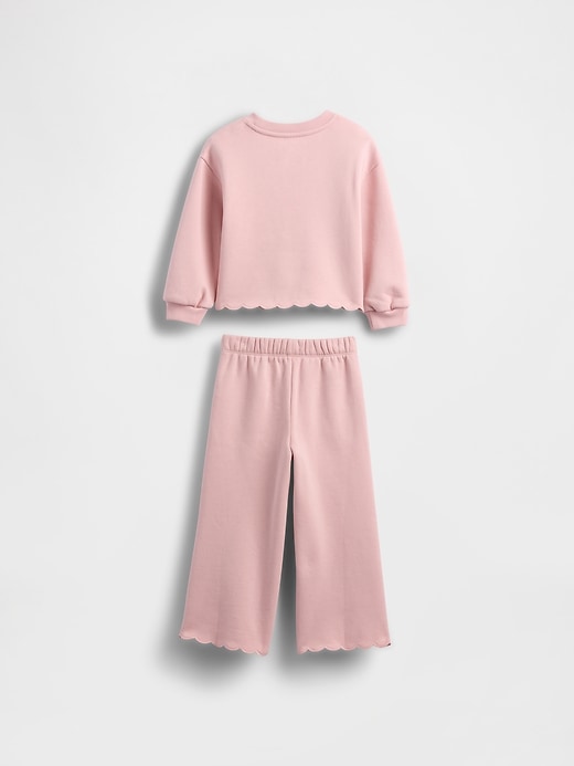 Image number 3 showing, Baby & Toddler VintageSoft Scalloped Sweat Set
