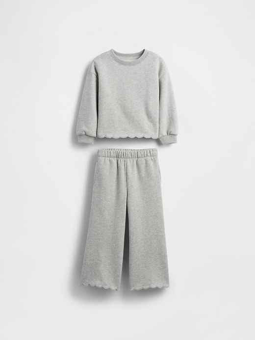 Image number 2 showing, Baby & Toddler VintageSoft Scalloped Sweat Set