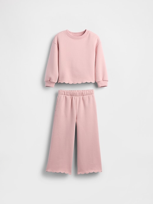 Image number 2 showing, Baby & Toddler VintageSoft Scalloped Sweat Set