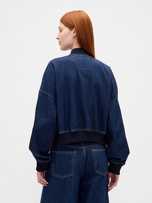 Image number 3 showing, UltraSoft Denim Bomber Jacket