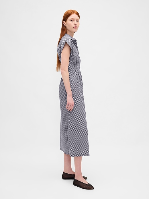 Image number 3 showing, Poplin Midi Shirtdress