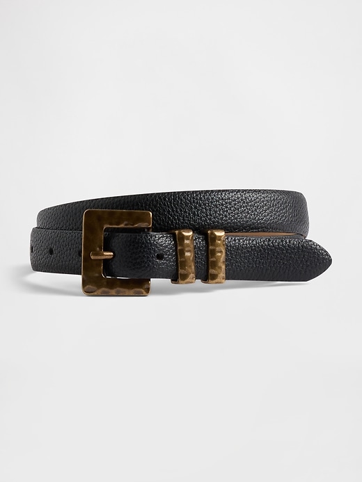 Image number 1 showing, Vegan Pebble Leather Belt