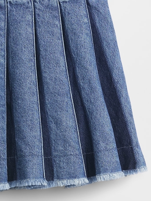 Image number 5 showing, Pleated Denim Mini Skirt