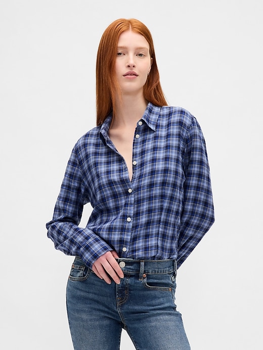 Image number 1 showing, Flannel Fitted Plaid Shirt