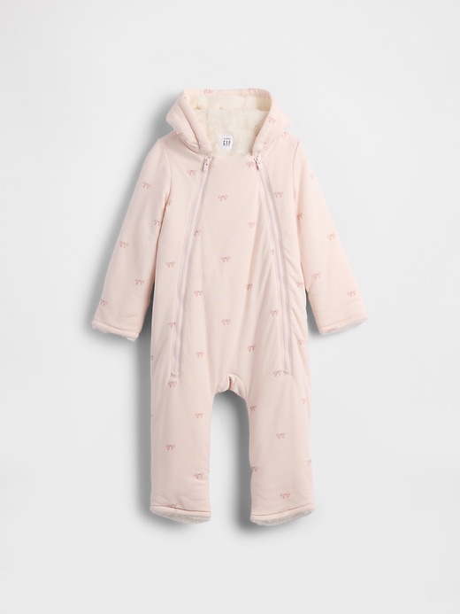 Image number 1 showing, Baby Sherpa-Lined Hooded One-Piece